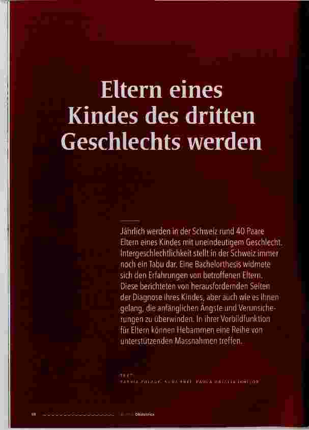 Vorschauseite 1: Eltern eines Kindes des dritten Geschlechts werden