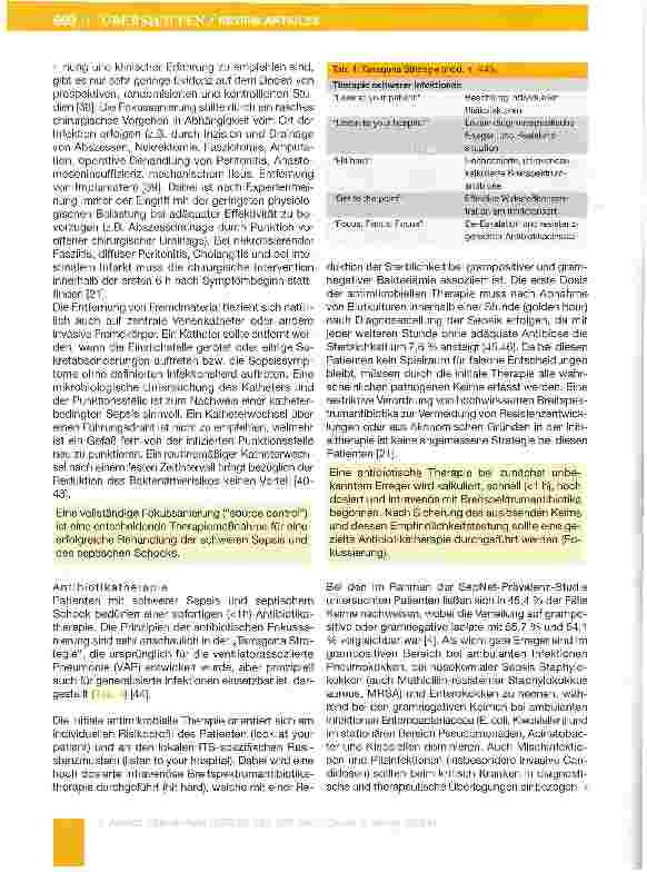 Vorschauseite 6: Sepsistherapie - was ist unverzichtbar?