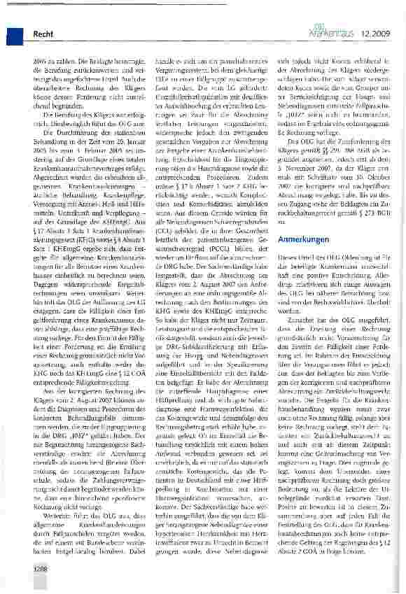 Vorschauseite 2: Abrechnung von Krankenhausentgelten gegenüber Selbstzahlern