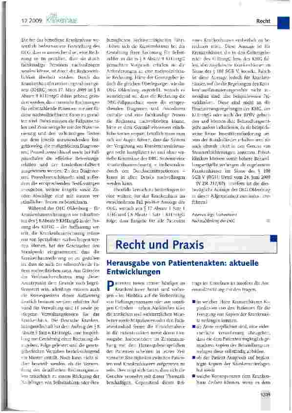 Vorschauseite 3: Abrechnung von Krankenhausentgelten gegenüber Selbstzahlern