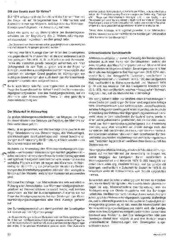 Vorschauseite 2: Wohnraumkündigungsschutzgesetz und Altenheim