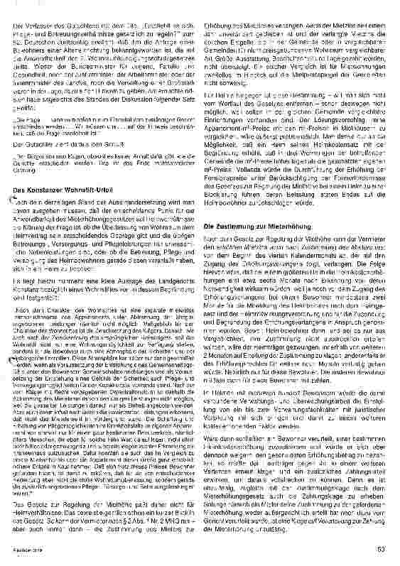 Vorschauseite 3: Wohnraumkündigungsschutzgesetz und Altenheim
