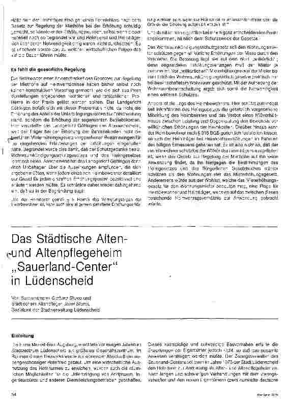 Vorschauseite 4: Wohnraumkündigungsschutzgesetz und Altenheim