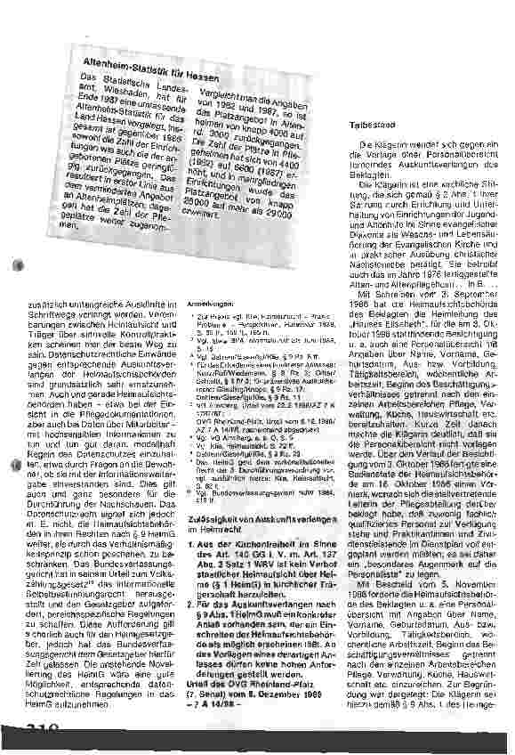 Vorschauseite 3: Zum Auskunftsrecht der Heimaufsichtsbehörden