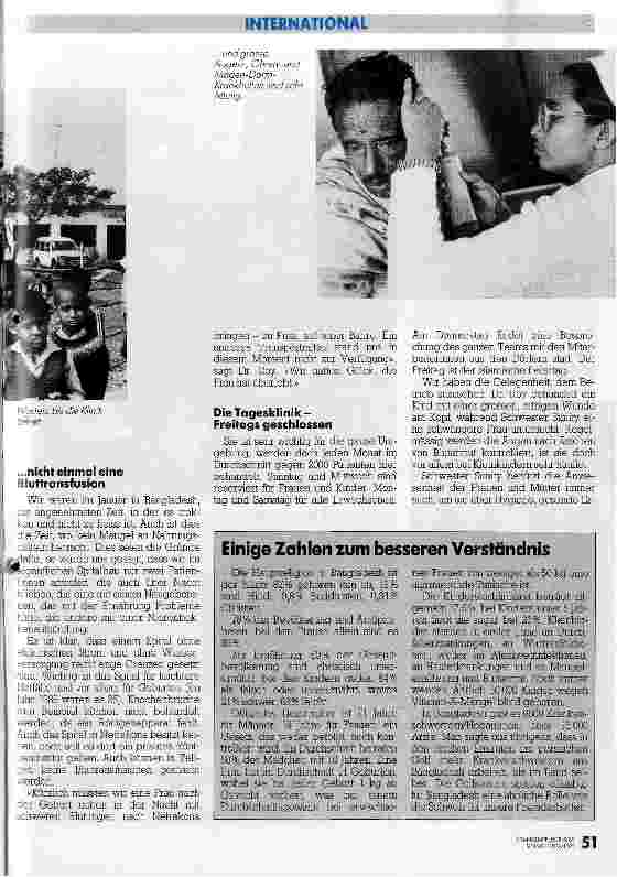 Vorschauseite 4: Ein Hilfsprojekt des SRK in Bangladesh Klinik ohne Strom