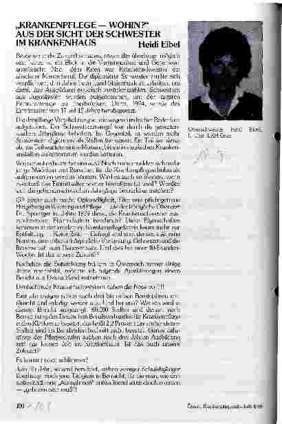 Vorschauseite 1: Krankenpflege - Wohin? Aus der Sicht der Schwester im Krankenhaus