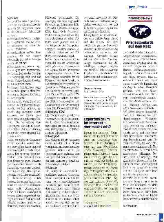 Vorschauseite 2: Computer in der Pflege - eine Einführung 2. Teil