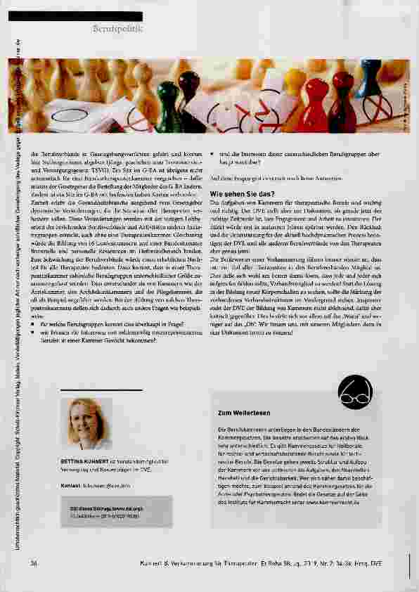 Vorschauseite 3: Eine Bestandsaufnahme aus berufspolitischer Sicht