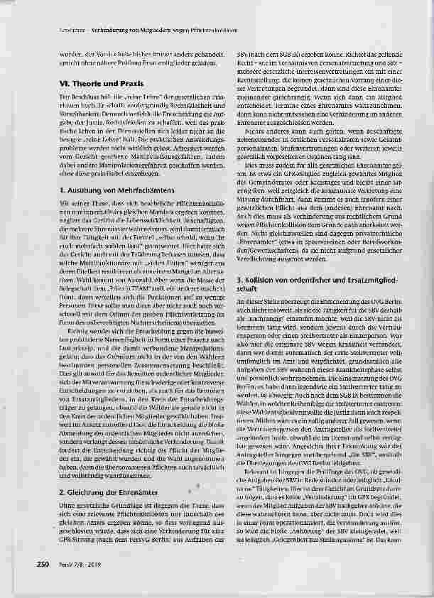 Vorschauseite 5: Verhinderung von Mitgliedern wegen Pflichtenkollision