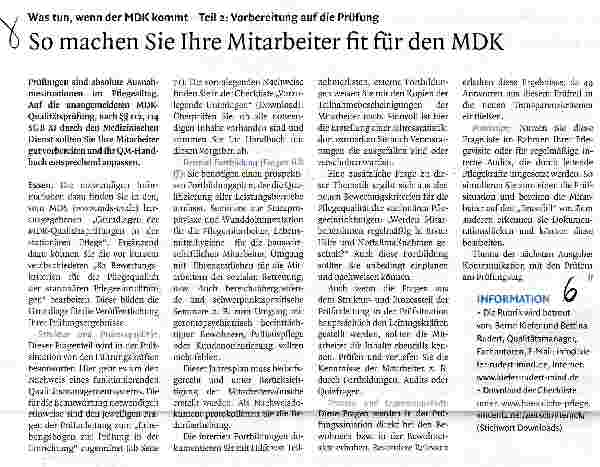 Vorschauseite 1: So machen Sie Ihre Mitarbeiter fit für den MDK