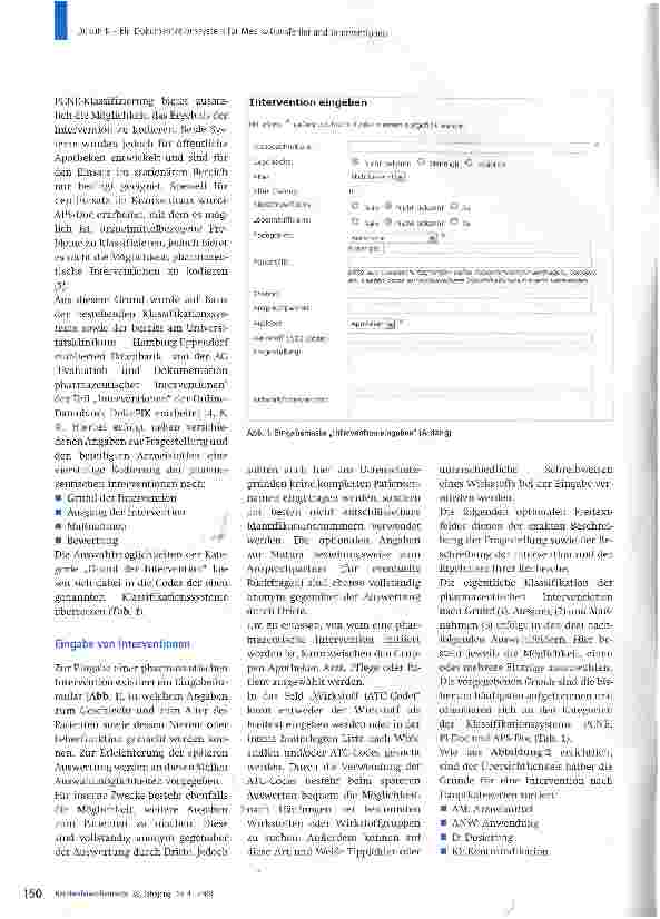 Vorschauseite 2: DokuPIK - ein Dokumentationssystem für Medikationsfehler und Interventionen