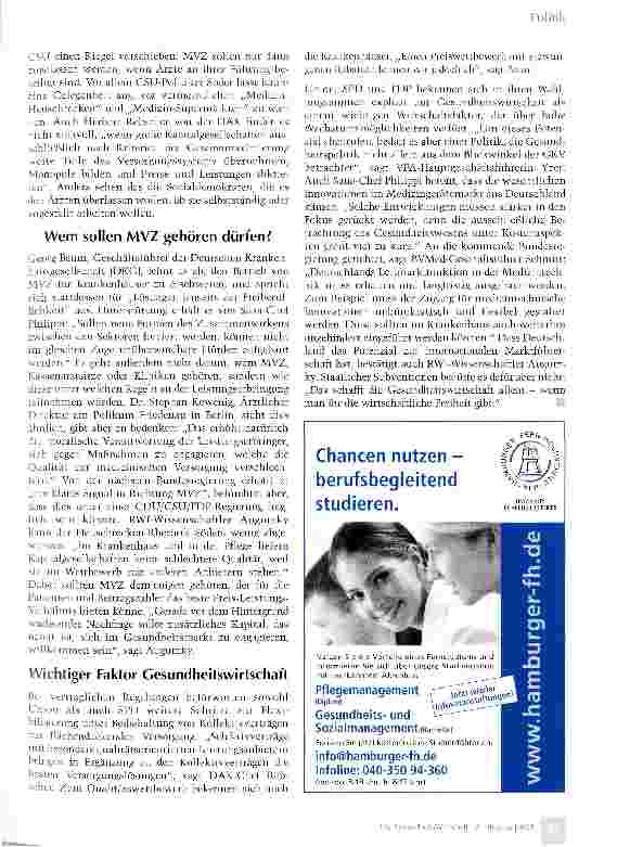 Vorschauseite 4: Mehr Freiheit statt staatlicher Regulierung