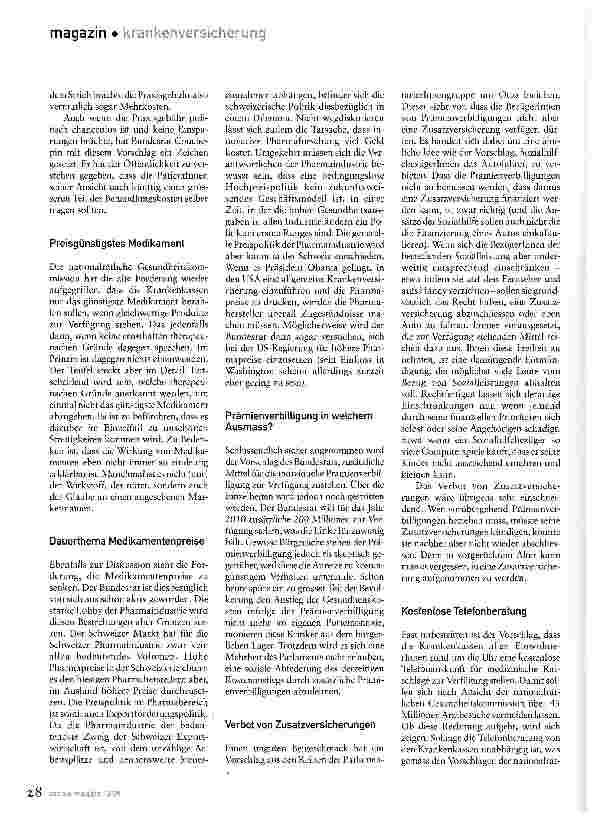 Vorschauseite 2: Eingeschränkte WahlfreiheitPraxisgebühr, Telefonberatung etc. : Hektische Debatte über Sofortmassnahmen in der Krankenversicherung
