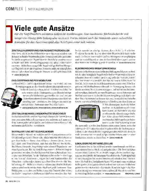 Vorschauseite 5: INFORMATIONSTECHNOLOGIE IM NOTEINSATZ