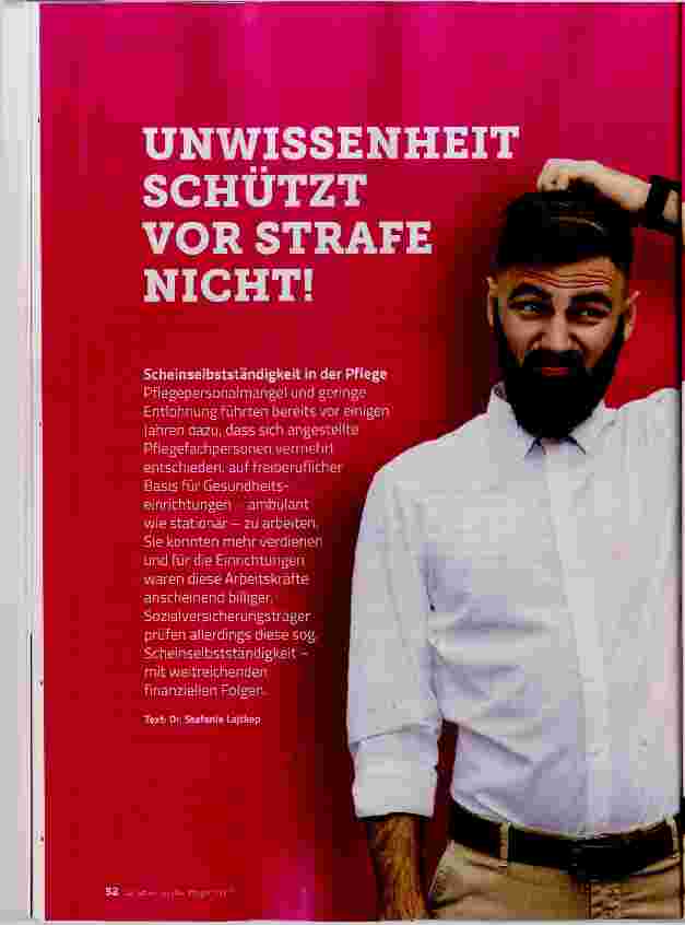 Vorschauseite 1: UNWISSENHEIT SCHÜTZT VOR STRAFE NICHT!
