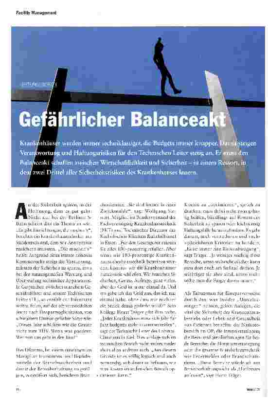 Vorschauseite 1: Gefährlicher Balanceakt