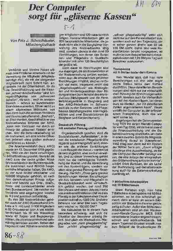 Vorschauseite 1: Der Computer sorgt für gläserne Kassen
