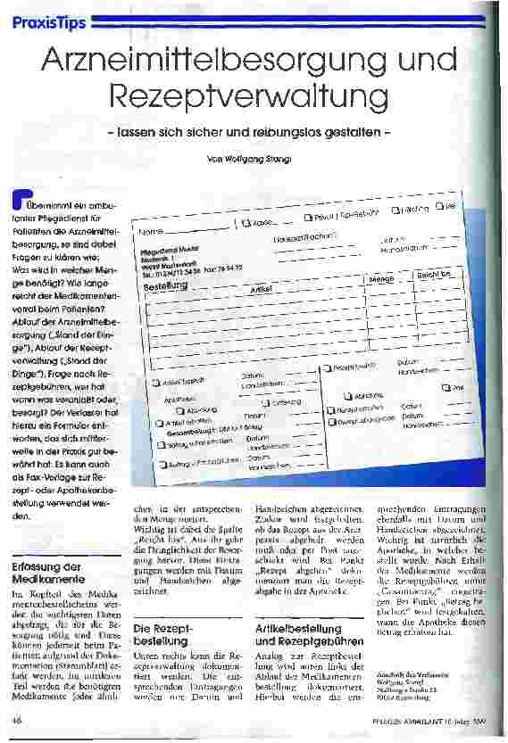 Vorschauseite 1: Arzneimittelbesorgung und Rezeptverwaltung lassen sich sicher und reibungslos gestalten