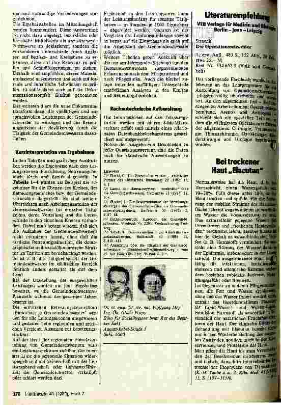 Vorschauseite 3: Eine neue Dokumentation für Gemeindeschwestern