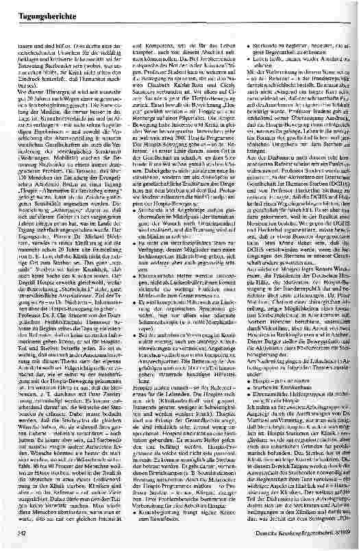 Vorschauseite 2: Hospiz - Alternative für Sterbebegleitung Tagung der Evang. Akademie Baden 17.-19.03.1989