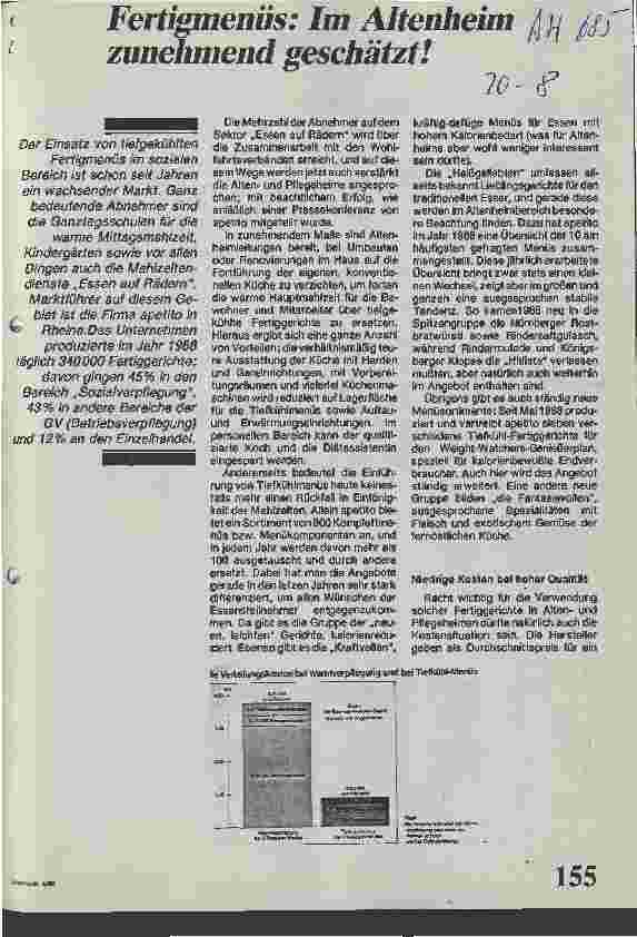 Vorschauseite 1: Fertigmenüs: Im Altenheim zunehmend geschätzt!