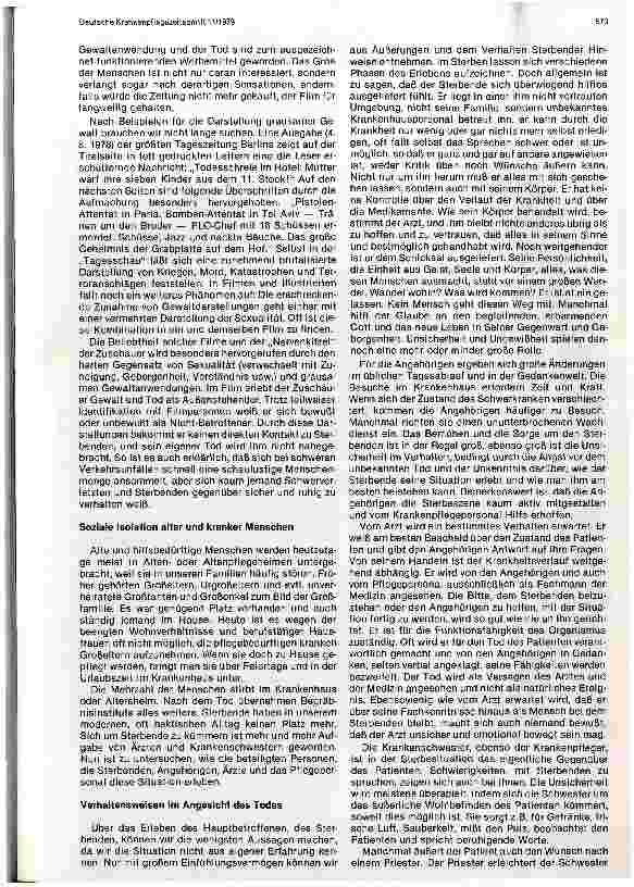 Vorschauseite 2: Sterben und Tod in unserer Gesellschaft