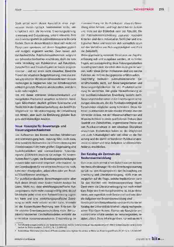 Vorschauseite 3: Open Access als Zumutung für die Erwerbung?
