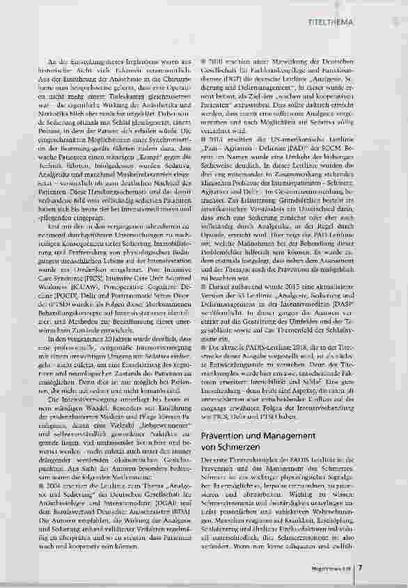 Vorschauseite 2: Schmerzen behandeln, Sedierung neu bewerten, Delir managen