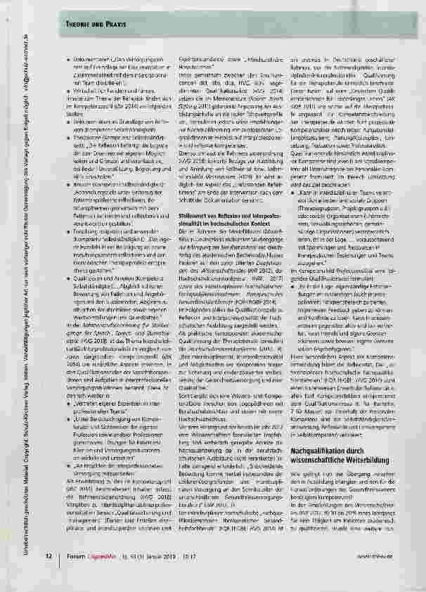 Vorschauseite 3: Reflexion interprofessioneller Kompetenzen