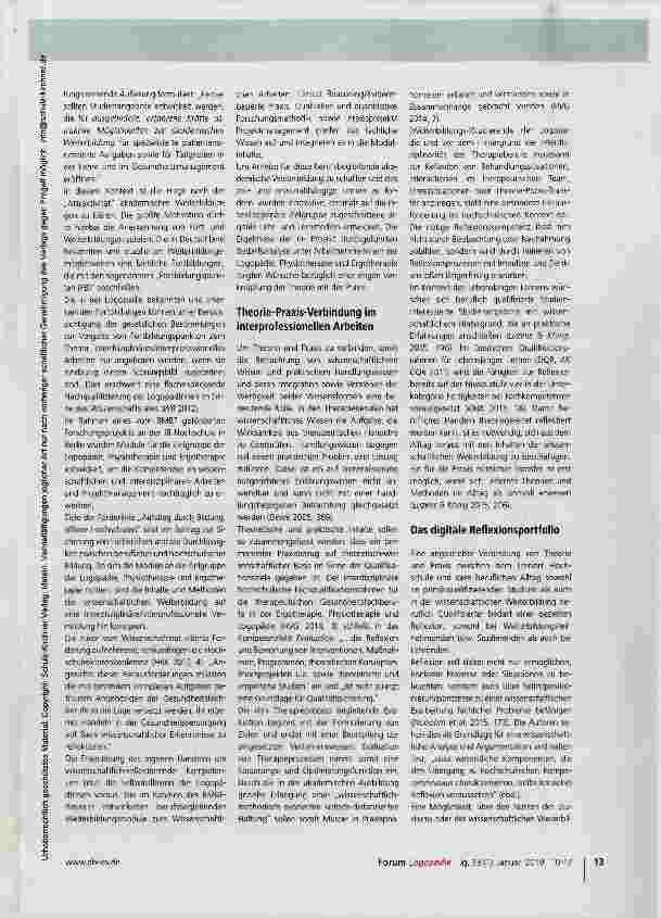 Vorschauseite 4: Reflexion interprofessioneller Kompetenzen