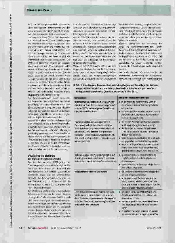 Vorschauseite 5: Reflexion interprofessioneller Kompetenzen