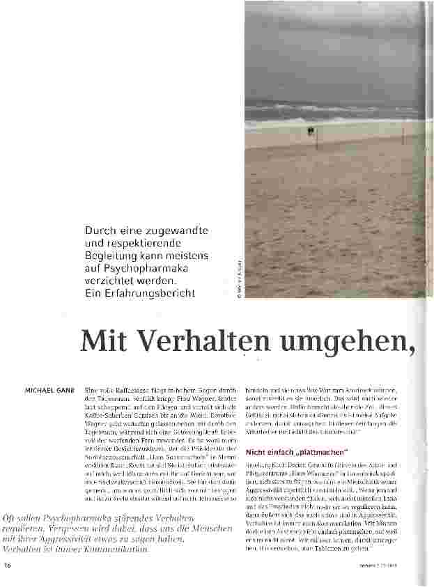 Vorschauseite 1: Mit Verhalten umgehen, statt Psychopharmaka