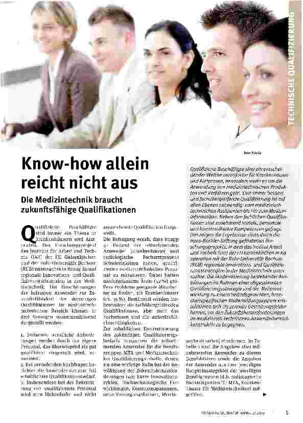Vorschauseite 1: Know-how allein reicht nicht aus