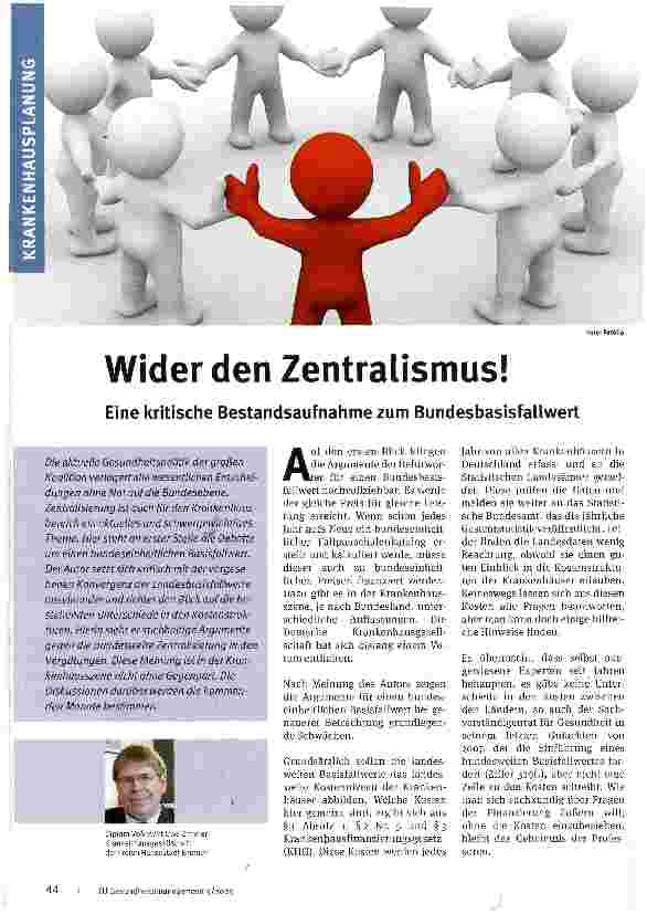 Vorschauseite 1: Wider den Zentralismus!