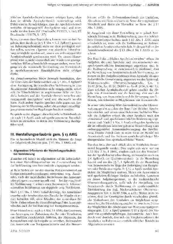 Vorschauseite 4: Gemeinsame Verblisterung von Arzneimitteln durch mehrere Apotheken in apothekenexternen Räumlichkeiten