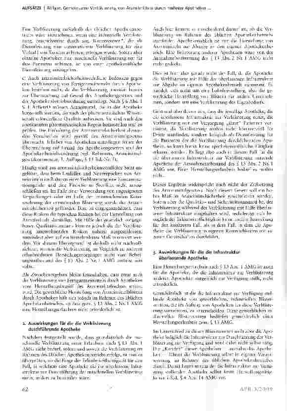 Vorschauseite 5: Gemeinsame Verblisterung von Arzneimitteln durch mehrere Apotheken in apothekenexternen Räumlichkeiten