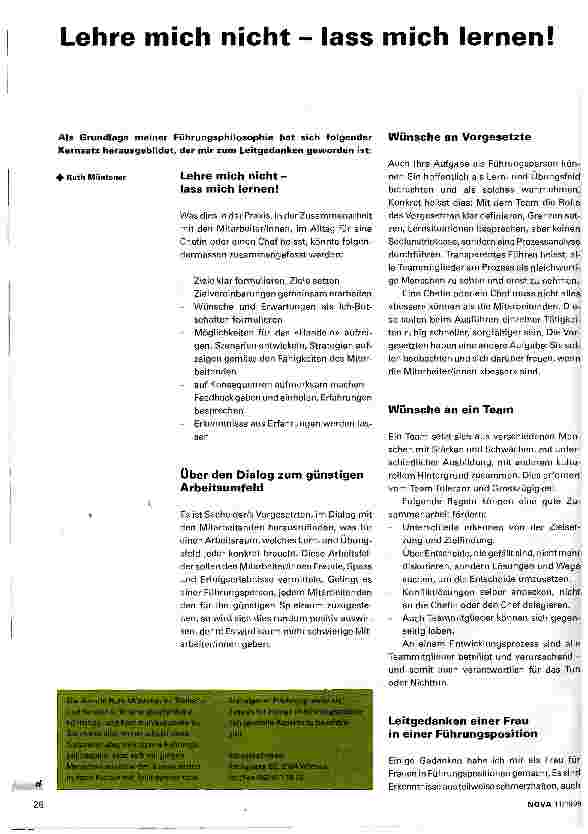 Vorschauseite 1: Lehre mich nicht - lass mich lernen!