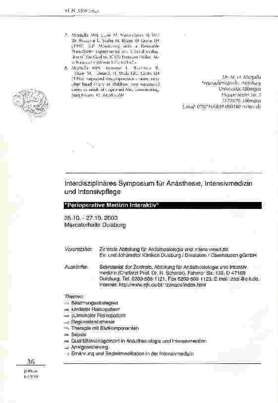 Vorschauseite 5: Das Problem des intrakraniellen Druckes Methoden der Druckmessung