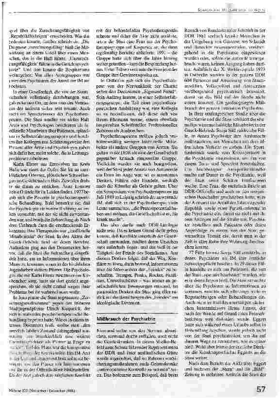 Vorschauseite 4: Die Stasi und die Seele Mißbrauch von Psychiatrie und Psychologie in der DDR