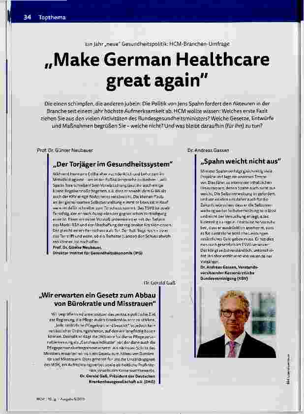 Vorschauseite 1: Make German Healthcare great again