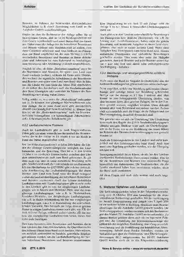 Vorschauseite 6: Der Sachstand der Bundesfernstraßenreform