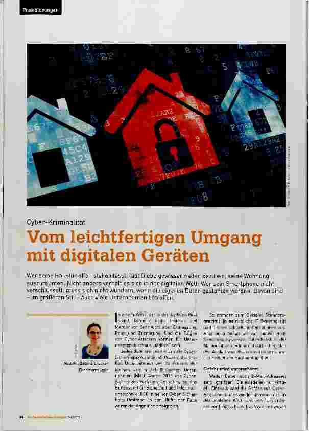 Vorschauseite 1: Vom leichtfertigen Umgang mit digitalen Geräten
