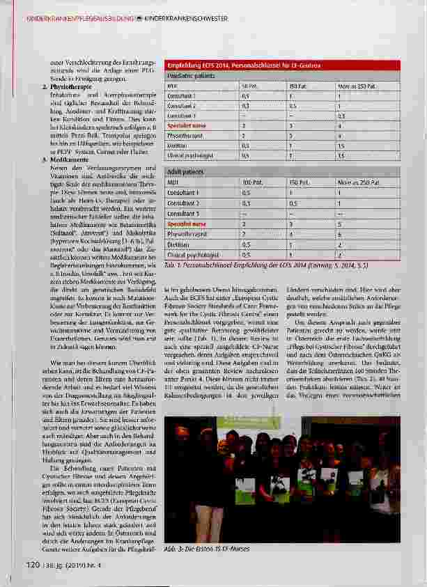 Vorschauseite 2: Erste Fach-Weiterbildung „Pflege bei Cystischer Fibrose nach dem GuK-WV, BGBI.II Nr. 453/2006