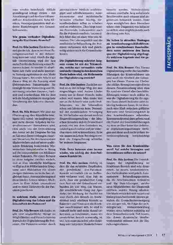 Vorschauseite 2: Status quo der Digitalisierung im Gesundheitswesen