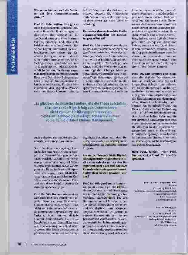 Vorschauseite 3: Status quo der Digitalisierung im Gesundheitswesen