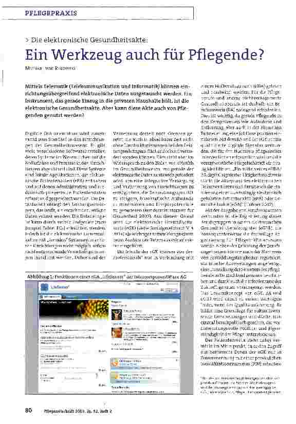 Vorschauseite 1: Ein Werkzeug auch für Pflegende?