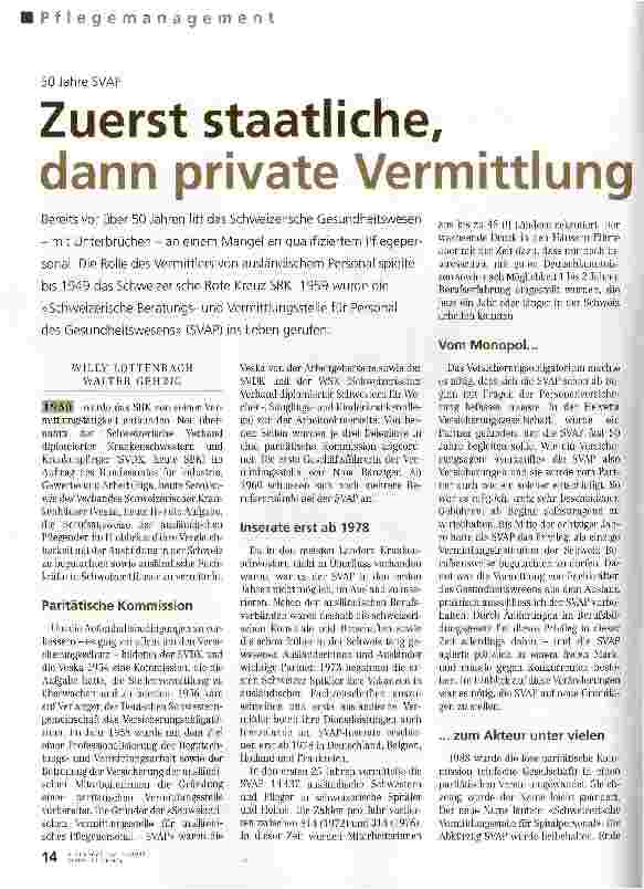 Vorschauseite 1: Zuerst staatliche, dann private Vermittlung