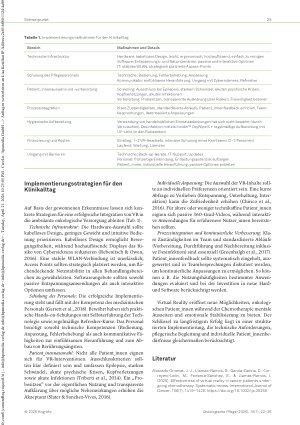 Vorschauseite 4: Virtual Reality während der ambulanten Chemotherapie Ergebnisse einer Pilotstudie zur Nutzerakzeptanz bei onkologischen Patient_innen