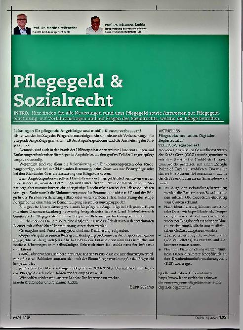Vorschauseite 1: Langzeitpflegereform 2023/2024 in Deutschland