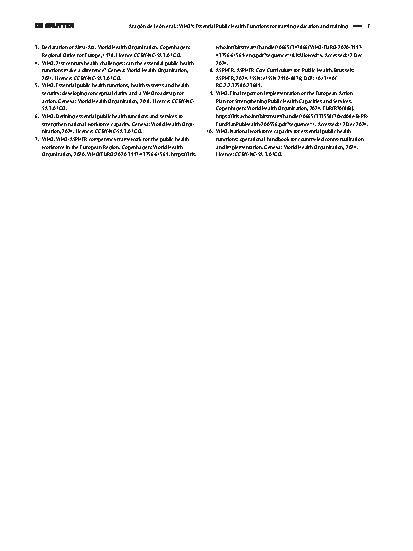 Vorschauseite 5: Die Essenziellen Funktionen der Öffentlichen Gesundheit der WHO als Grundlage für die Ausund Weiterbildung